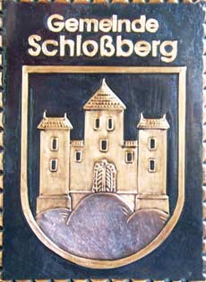 Kupferbild Wappen Schlossberg