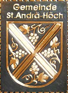 Kupferbild Wappen St-Andrae-Hoech