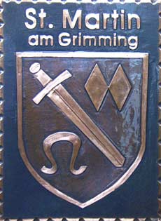 Kupferbild Wappen St-Martin-Grimming
