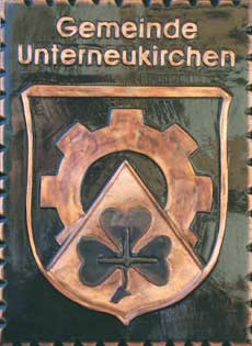 Kupferbild Wappen Unterneukirchen