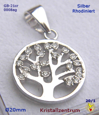      Lebensbaum   mit Kristallen Silberschmuck 