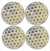 Aufkleber Blume des Lebens gold transparent Flowers of life 