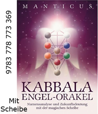  Manticus Kabbala-Engel-Orakel  mit Scheibe erhältlich im Kristallzentrum  
                            
                 