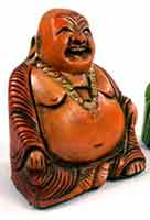 Gl&uuml;cksbuddhas  China Lucky Buddha happy Buddha Holz Figuren  Kristallzentrum Schnitzerei * Statuen * 