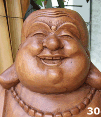                                                      . Happy Buddha Holz Glücksbuddhas  erhältlich im Kristallzentrum                                                