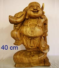                                                      . Happy Buddha Holzstehend Glücksbuddhas  erhältlich im Kristallzentrum                                                