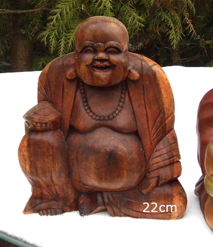 Glücksbringer GLÜCKSBUDDHA China Almosensammler 20 cm Suarholz Buddha 