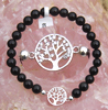    Armband Onyx Blume des Lebens 