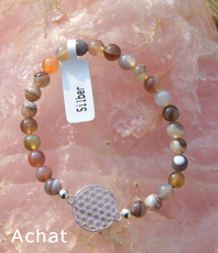   Armband  Achat                      Blume des Lebens                                                                                                               