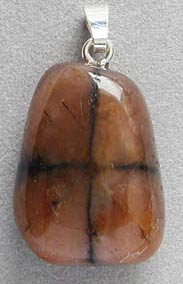 Edelstein Chiastolith Anh&auml;nger Kreuzstein Schmuck Raumdekor  