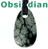       Schneeflocken Obsidian   Kraftstein Anhänger 