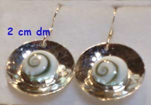 Nautilusschnecke Shiva Muschel Schmuck Silberfassung Anhänger  