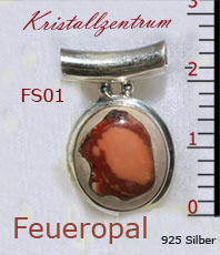 Edelsteine Feueropal  Halbedelsteine  Schmuck     Silberfassung Anhänger  