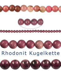   Kugelkette  Rhodonit                                                                                                                                     