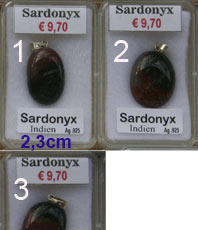    Sardonyx     Anhänger  Halbedelstein                                                                                                              