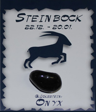 Steinbock Edelstein  Onyx Sternzeichen                                                                                                            