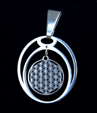  ein stein design    Ursprache des Universums    Blume des Lebens Lebensblume  Männerschmuck  Herren  silber  