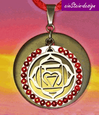 Chakra Muladhara-Chakra Wurzel-Chakra 1      Chakraschmuck  Anhänger  Schmuck Symbol Jewellery  kristallzentrum energetik energethik esoterik  jewellery jewelery jewelry pendant pendentif bijou bijoux   