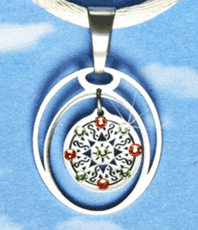  Amo Siegel  Herz Bewusst Sein 08  Erstes Höhere Chakra  Schmuck Anhänger Edelstahl  Amulette symbolic charms 