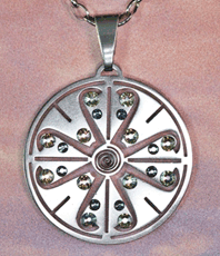   Amo Siegel Wach sein bewusst Sein der Schöpfung Schmuckanhänger einstein design Schmuck aus Edelstahl Schutzamulett * Amulette