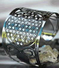     Armreif  Lebensblume  mit     
  original Swarovski Kristallen 
           
       Crystal - (weiss )           aus antialergenem Edelstahl     
	                                                                
	 ©einStein design                    
 	  •••erhältlich im 
                     
	Kristallzentrum•••  
	                                                                                                                         