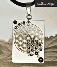  kristallzentrum energetik energethik esoterik esoteric Schmuck jewellery   jewelery  jewelry pendant pendentif bijou bijoux Schmuck Blume des Lebens Anhänger    Männerschmuck  Herren  silber Schmuck  Lebensblume  flowers of life  Edelstahl einstein design  