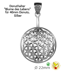 Donuthalter silber Blume  Schmuck                                              