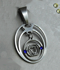   Ajna Stirn Chakra Schmuck Anhänger      Schmuck aus Edelstahl * Esoterik ein stein design Energieschmuck Schutzamulett  Amulett    jewellery jewelery jewelry pendant pendentif bijou bijoux    Esoterik Talismane    