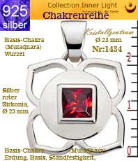 Basis-Chakra (Muladhara) Amulett collection inner light Symbole aus silber Kristallzentrum Esoterik