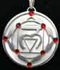 wurzelchakra Anh�nger Chakrenrad Chakrensymbol Perlmutt hinterlegt Schmuck aus Edelstahl  einstein design        Kristallzentrum  Energetik Raumdekor    