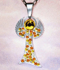     Engel Fortuna  Engel des Glücks Edelstahlschmuck mit origonal Swarovski Kristallen 
                 
besetzt in den                           
jeweiligen Engelfarben  
                                                                        
©einStein design 