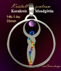 Anh&auml;nger Kornkreise MONDG&Ouml;TTIN Schmuck  Schmuck Crop Circles  Jewellery   jewelry   circleEdelstahl einstein design  *Esoterik*