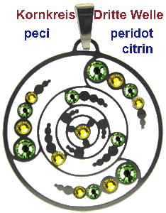 Kornkreis Dritte Welle Anh&auml;nger Schmuck Crop Circles  Jewellery   jewelry   circleEdelstahl einstein design * 