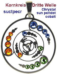 Kornkreis Dritte Welle Anh&auml;nger Schmuck Crop Circles  Jewellery   jewelry   circleEdelstahl einstein design * 