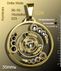 Kornkreis Dritte Welle Anh&auml;nger Schmuck Crop Circles  Jewellery   jewelry   circleEdelstahl einstein design * 