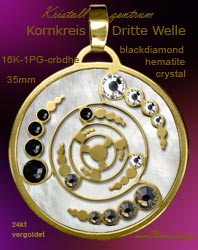 Kornkreis Dritte Welle Anh&auml;nger Schmuck Crop Circles  Jewellery   jewelry   circleEdelstahl einstein design * 