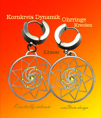 Ohrringe  Ohrh&auml;nger Kreolen Kornkreis Dynamik Schutzamulett Schmuck Anh&auml;nger Kr&auml;fte des * Universums 