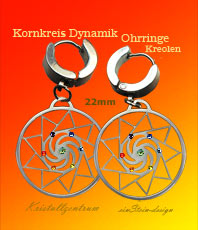 Ohrringe  Ohrh&auml;nger Kreolen Kornkreis Dynamik Schutzamulett Schmuck Anh&auml;nger Kr&auml;fte des * Universums 