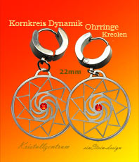 Ohrringe  Ohrh&auml;nger Kreolen Kornkreis Dynamik Schutzamulett Schmuck Anh&auml;nger Kr&auml;fte des * Universums 