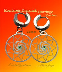 Ohrringe  Ohrh&auml;nger Kreolen Kornkreis Dynamik Schutzamulett Schmuck Anh&auml;nger Kr&auml;fte des * Universums 