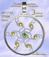 Kornkreise Erinnerung  Schmuck Anh&auml;nger  Crop Circles  Jewellery   jewelry   circleEdelstahl einstein design 