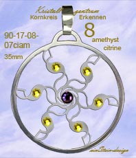 Kornkreise Erinnerung  Schmuck Anh&auml;nger  Crop Circles  Jewellery   jewelry   circleEdelstahl einstein design 
