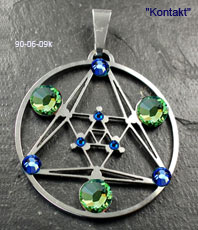  Kornkreise Kontakt  Kornkreissymbol Anh&auml;nger Schmuck Crop Circles Jewellery circle  Edelstahl einstein design   
