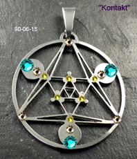  Kornkreise Kontakt  Kornkreissymbol Anh&auml;nger Schmuck Crop Circles Jewellery circle  Edelstahl einstein design   