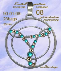 Loslassen Kornkreis Amulett Schutzamulett Kristall Zentrum Klosterneuburg Perlmutt vergoldet Schmuck Ein Stein design  Crop Circles  Jewellery   jewelry   circle