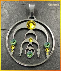  &Uuml;bergang Anh&auml;nger Kornkreise  Schmuck   Kristallzentrum   ein stein design Kornkreissymbol Crop Circles  Jewellery   jewelry   circle*Esoterik*