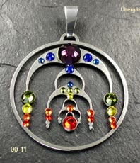  &Uuml;bergang Anh&auml;nger Kornkreise  Schmuck   Kristallzentrum   ein stein design Kornkreissymbol Crop Circles  Jewellery   jewelry   circle*Esoterik*