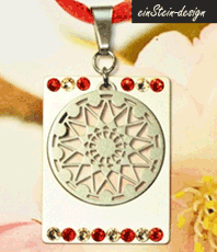 Chakrenfarben Kornkreise   Weisheit    Kornkreissymbol Anhänger Schmuck Crop Circles Jewellery circle  Edelstahl einstein design kristallzentrum energetik energethik esoterik  Schmuck jewellery jewelery jewelry pendant pendentif bijou bijoux 