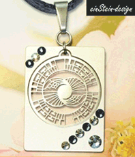  Kornkreise  Zeitsprung   Kornkreissymbol Anhänger Schmuck Crop Circles Jewellery circle  Edelstahl einstein design kristallzentrum energetik energethik esoterik  Schmuck jewellery jewelery jewelry pendant pendentif bijou bijoux 