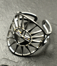  *  Sonnenrad Fingerring *          
 Symbol für Gesundheit                      Vitalität                             ©einStein design                                                              